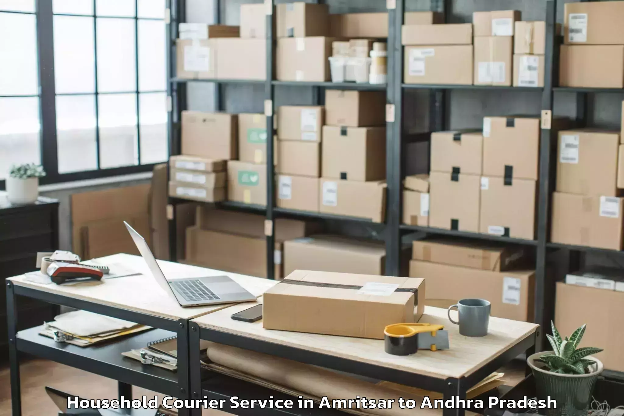 Hassle-Free Amritsar to Vaddeswaram Household Courier